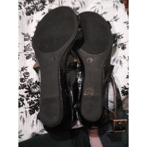 merona sandals Black Open Toed Target Size 9 - Picture 6 of 7
